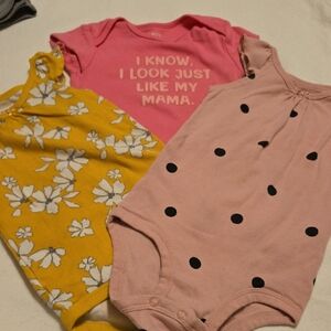 Pink and Yellow Floral Kids One Piece Set